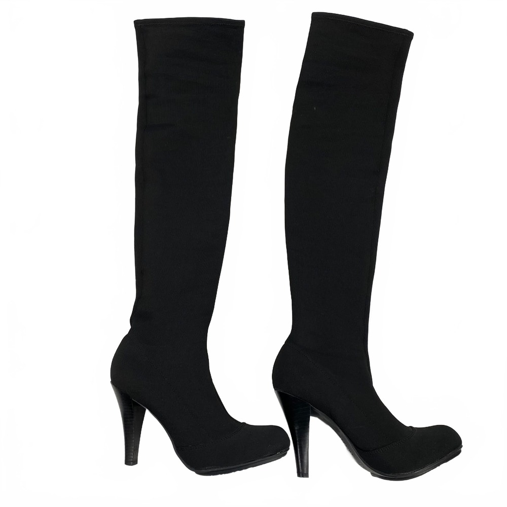 Report Black Stretch Over the Knee Boots | Womens 10